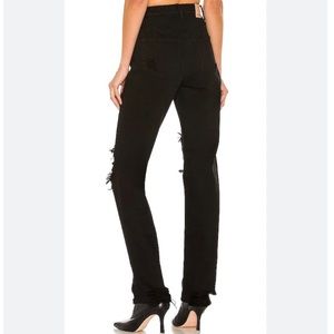 Free People x We The Free CRVY Straight Shooter Jean in Saturated Black Size 30